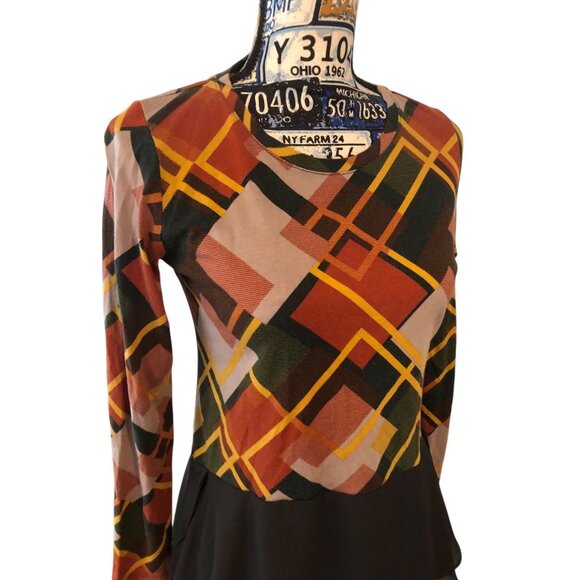 LOGO by Lori Goldstein Women's Long Sleeve Blouse Multicolor Fall Plaid Sz XS - Picture 2 of 16